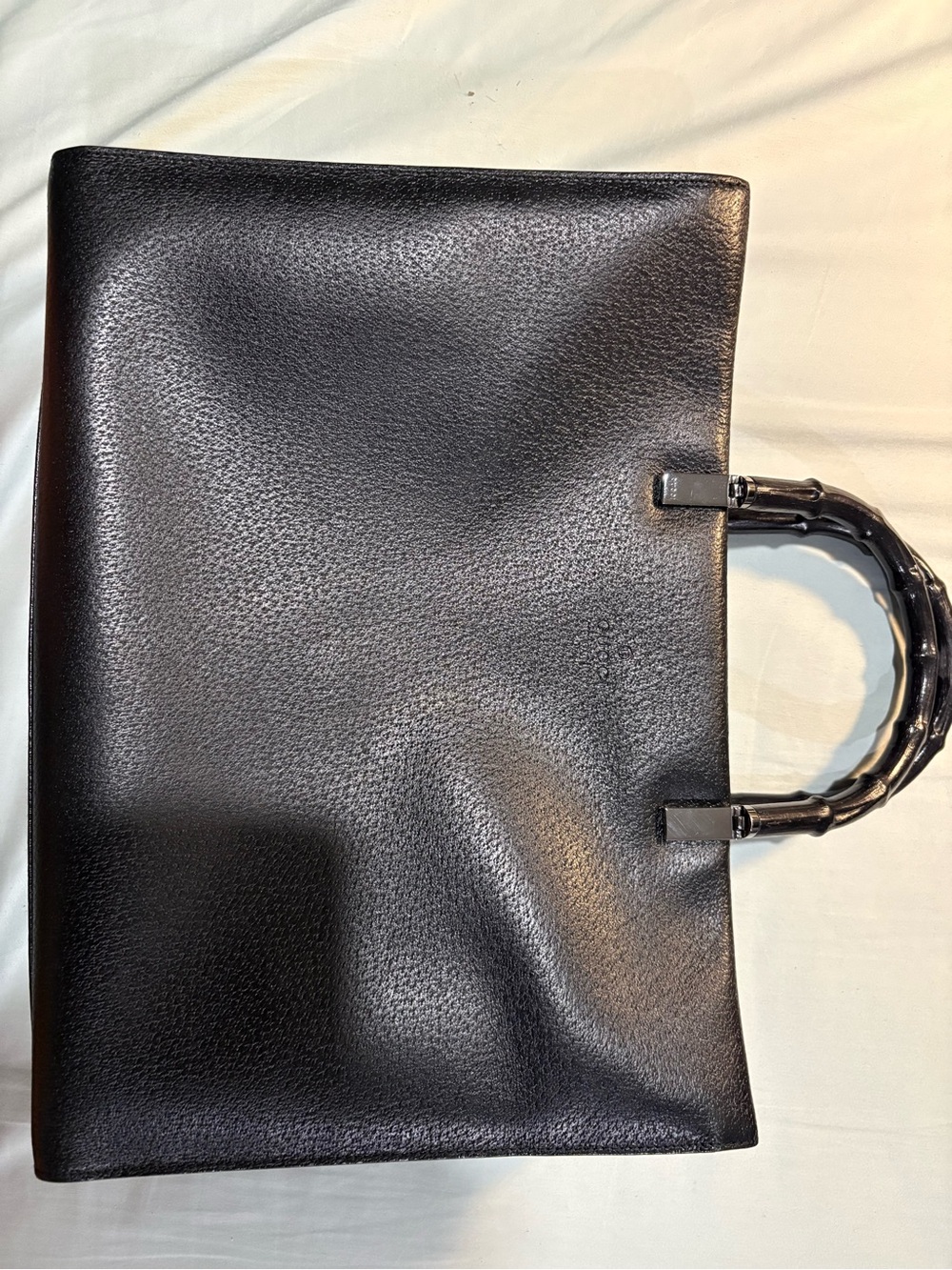 Gucci Black Leather bamboo Handle Bag by Tom Ford